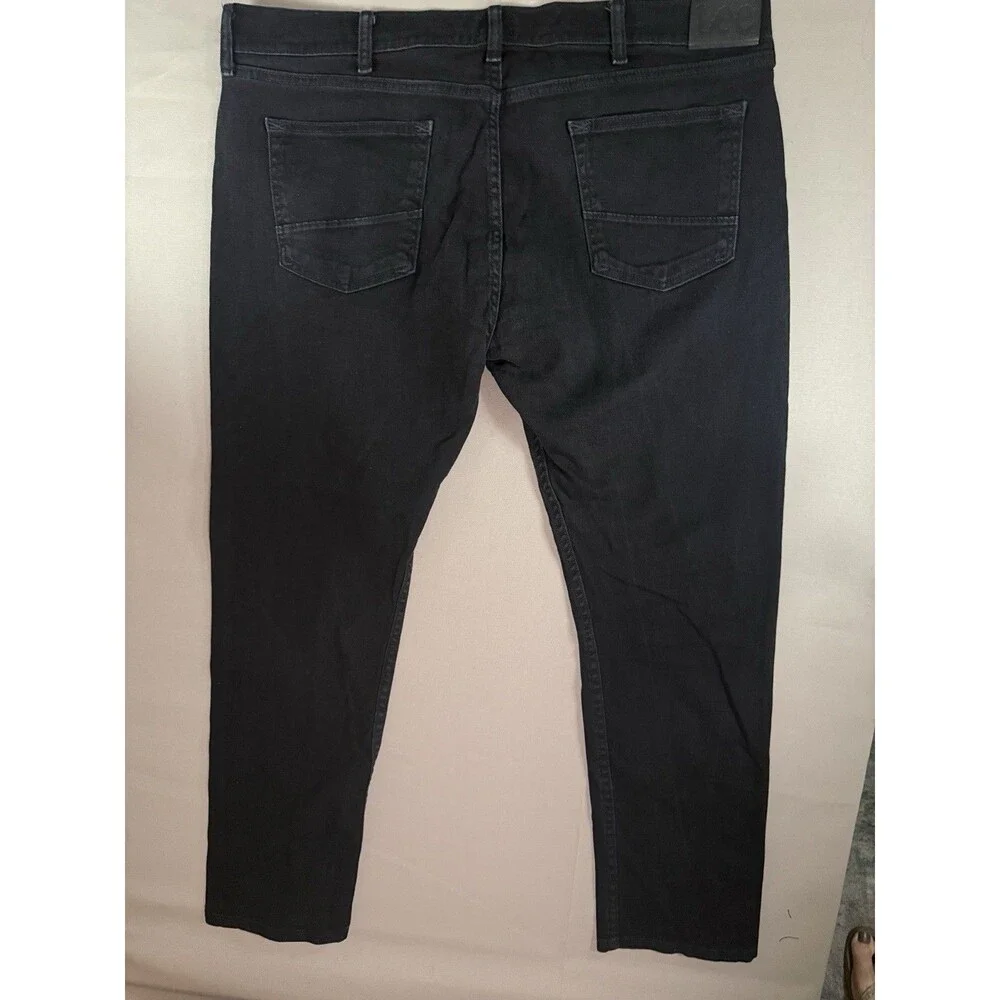 Men’s Lee Slim Fit Tapered Leg Jeans Stretch 40x32 Midnight Black